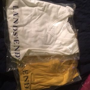NWT, 2! Long sleeved lands’ end vneck tshirts